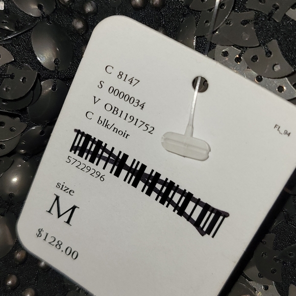 NWT Free People Ella Embellished Slip Dress Size Medium Color Black - Picture 8 of 9